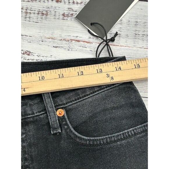 RE/DONE Womens 70s Stove Pipe Straight Leg Jeans Raw Hem Denim Black Size 29 NWT - Picture 10 of 12